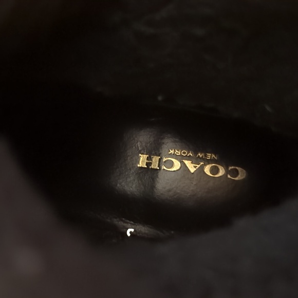 COACH Knee High Boots Black Bailey Safari Leather 7.5 - Picture 13 of 16